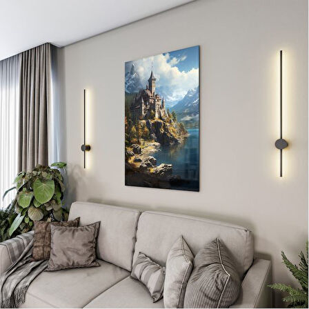 Doğa Manzaralı Cam Tablo - Karışık - Dikey Motif 01-035