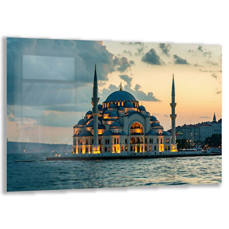 Doğa Manzaralı Cam Tablo - İstanbul - Yatay Motif 02-009