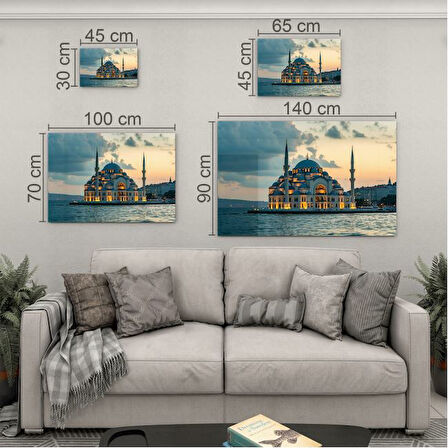 Doğa Manzaralı Cam Tablo - İstanbul - Yatay Motif 02-009