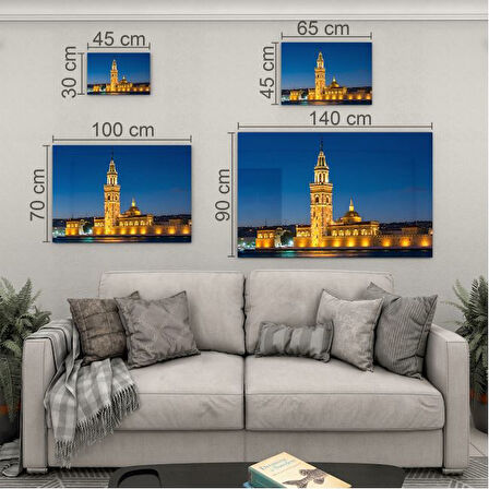 Doğa Manzaralı Cam Tablo - İstanbul - Yatay Motif 02-019
