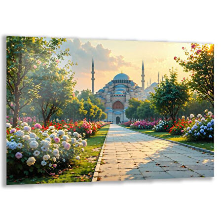 Doğa Manzaralı Cam Tablo - İstanbul - Yatay Motif 02-042