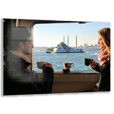 Doğa Manzaralı Cam Tablo - İstanbul - Yatay Motif 02-044