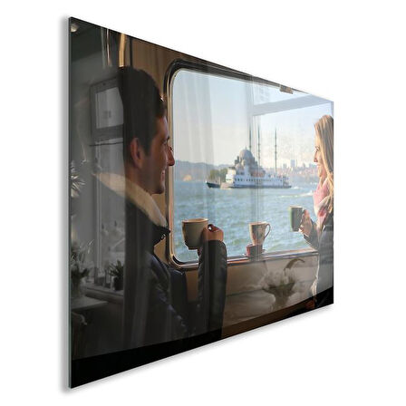 Doğa Manzaralı Cam Tablo - İstanbul - Yatay Motif 02-044