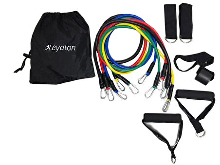 Leyaton Profesyonel 11 Parça Direnç&Egzersiz Lastiği Seti