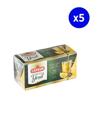 Çaykur Her Dem Limonlu Yeşil Çay 40 Gr x 5 Adet