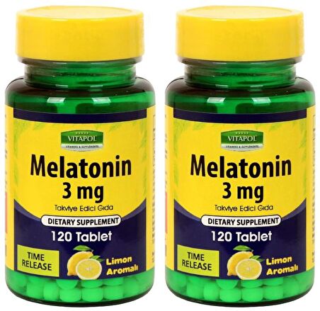 Vitapol Melatonin 3 Mg 2x120 Tablet Limon Aromalı