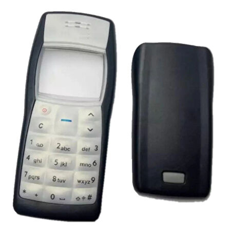 Nokia 1100 Kapak Nokia 1100 uyumlu Siyah Kapak ön Kapak Arka Kapak Tuş Takımı