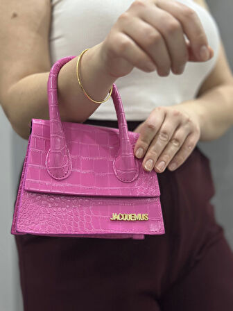 Luxe pembe cilt çanta