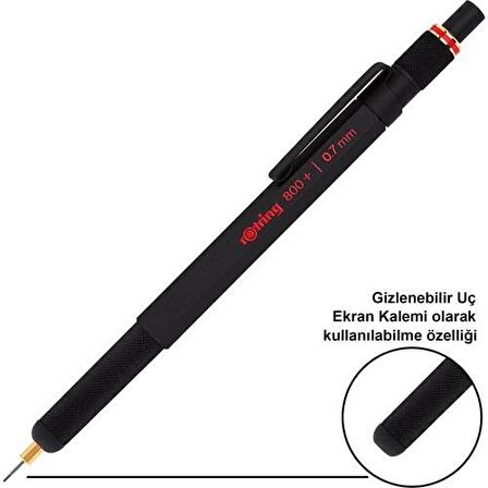 Rotring İki Fonksiyonlu K.800+ 0.7 Mm Siy.1900182