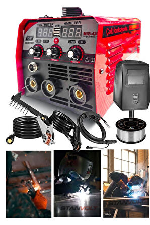 Yeni Nesil 3'ü 1 Arada MIG +  İnverter +TIG 3 Fonksiyonlu Gazsız Gazaltı Dijital Ekran  + Top Tel