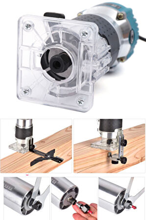 Bakır Sargılı 3500 Watt Titanyum Motor Mini Freze Formika Traşlama Makinesi 6mm Pens (Devir Ayarsız)