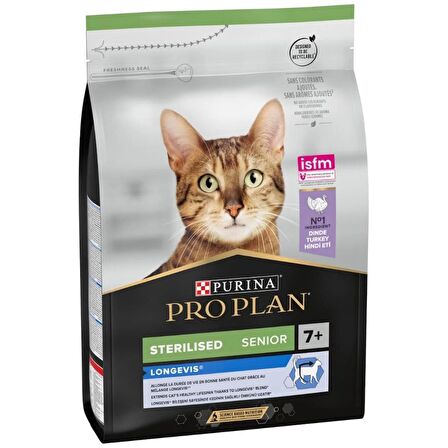 Proplan sterilised senior 3kg hindili kısır kedi maması ileri yaş yaşlı kısır kediler için