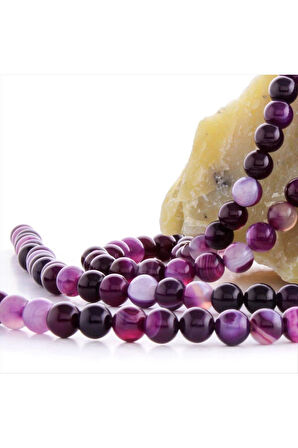 8 mm Damarlı Akik Taşı