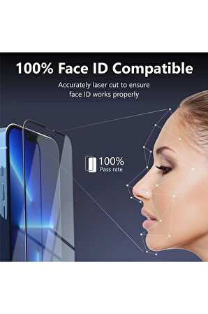 Iphone 13 Pro Gerçek Nano 5d Tam Kaplayan Ekran Koruyucu Kırılmaz Cam - Extra İnce