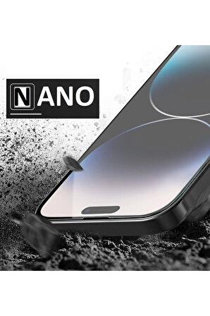 iPhone 14 Pro Max Gerçek Nano Teknoloji Ekran Koruyucu Kırılmaz Cam - Extra İnce