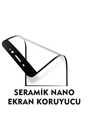 Samsung A51 Uyumlu Siyah Seramik Nano Ekran Koruyucu Tam Kaplayan Kırılmaz Cam - Extra İnce