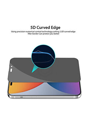 Iphone 14 Pro Hayalet Tam Kaplayan 5d Nano Ekran Koruyucu Cam - Ultra Ince - Extra İnce