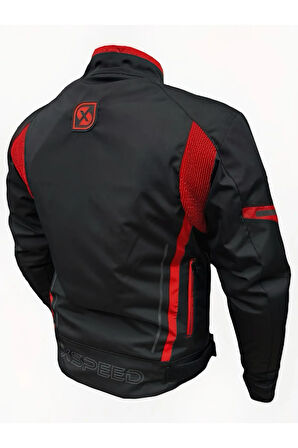 Zeus 4 Mevsimlik Korumalı Motosiklet Montu Yeni Sezon Siyah Kırmızı