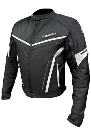 Zeus 4 Mevsimlik Korumalı Motosiklet Montu Yeni Sezon Siyah Beyaz