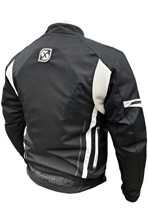 Zeus 4 Mevsimlik Korumalı Motosiklet Montu Yeni Sezon Siyah Beyaz