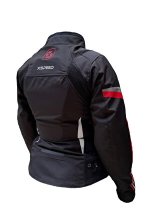 Hera 4 Mevsimlik Korumalı Kadın Motosiklet Montu Yeni Sezon Kırmızı