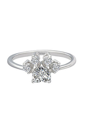 Pırlantalı Kedi Patisi Yüzük