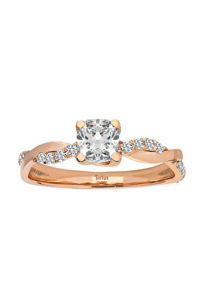 D Renk Toplam 0,60 Karat Yastık Kesim Pırlanta Tektaş Yüzük