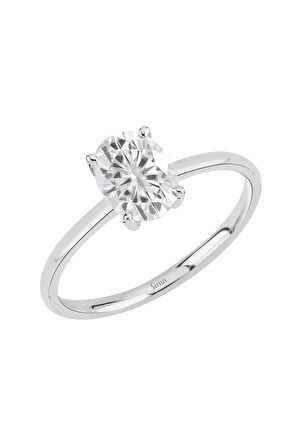 Oval Beyaz Topaz Taşlı Esila Yüzük 0602r0051