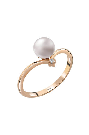 Fairytale Pırlanta Taşlı İnci Yüzük 0602R0056
