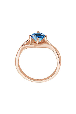 Mavi Topaz Taşlı Moana Yüzük 0602R0058
