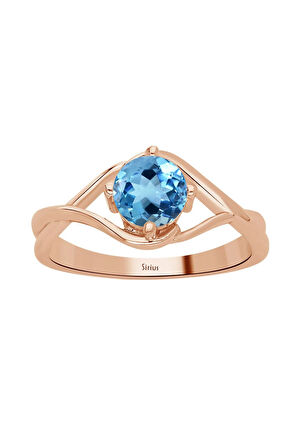 Mavi Topaz Taşlı Moana Yüzük 0602R0058