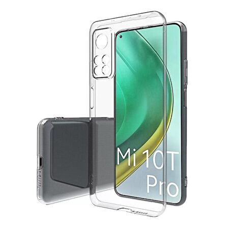 Gpack Xiaomi Mİ 10T Pro Kılıf Kamera Korumalı Şeffaf Silikon