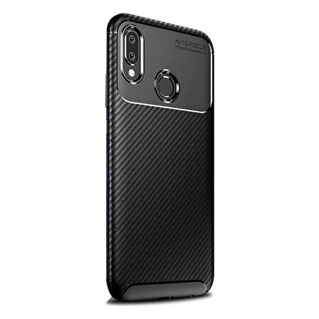 Smcase Xiaomi Mi Play Kılıf Negro Karbon Silikon   Tam Kapatan Cam
