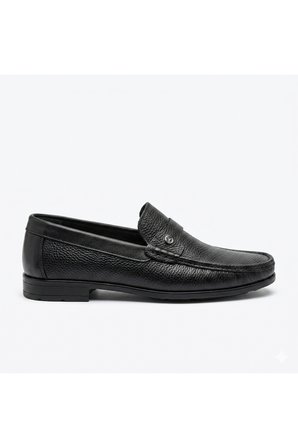 HAKİKİ DERİ SİYAH GÜNLÜK KLASİK KISA TOPUK LOAFER YENİ SEZON ERKEK AYAKKABI 110420262218