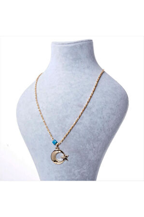 Ay Yıldız Figürlü Kolye