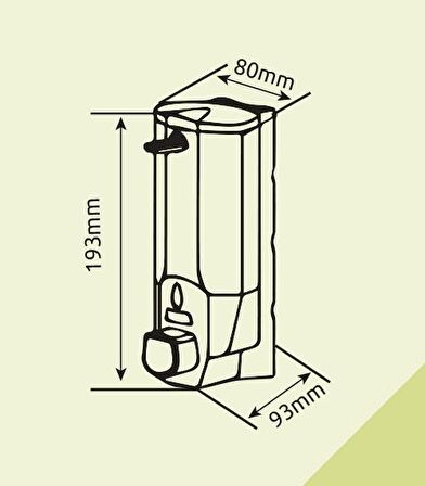 Omnipazar Xinda ZYQ138G Sıvı Sabun ve Şampuan Dispenseri Silver 380ml