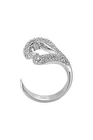 Pırlanta Taşlı Kalp Yüzük