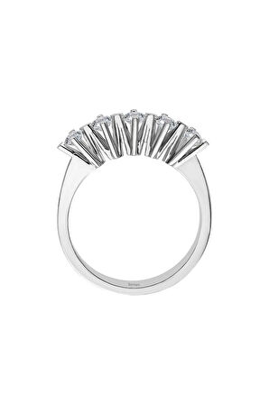 F Renk 0,45 Karat Pırlanta 5 Taş Yüzük