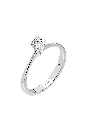 E Renk 0,13 Karat Pırlanta Tektaş Yüzük