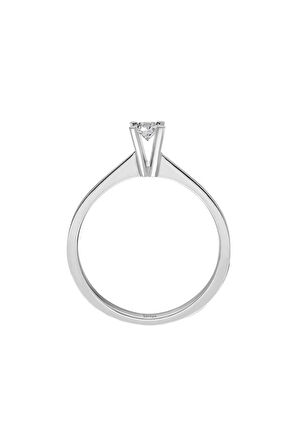 E Renk 0,13 Karat Pırlanta Tektaş Yüzük