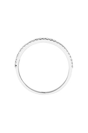 Pırlanta Ince Yarım Tur Yüzük