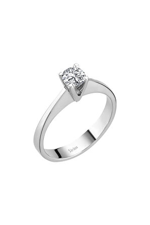 F Renk 0,47 Karat Pırlanta Tektaş Yüzük