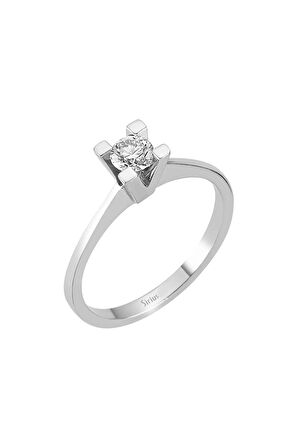 E Renk 0,27 Karat Pırlanta Tektaş Yüzük