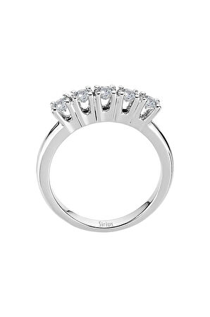 G Renk 0,65 Karat Pırlanta 5 Taş Yüzük