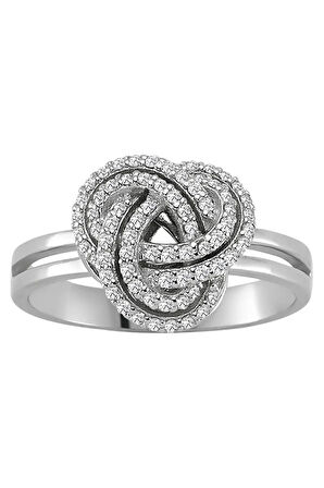 Pırlanta Taşlı Sonsuz Sarmal Yüzük