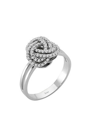 Pırlanta Taşlı Sonsuz Sarmal Yüzük