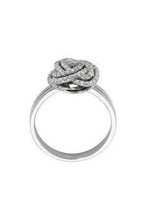 Pırlanta Taşlı Sonsuz Sarmal Yüzük