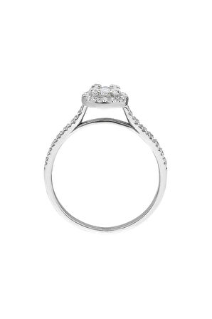 F Renk 0,43 Karat Baget Pırlanta Yüzük