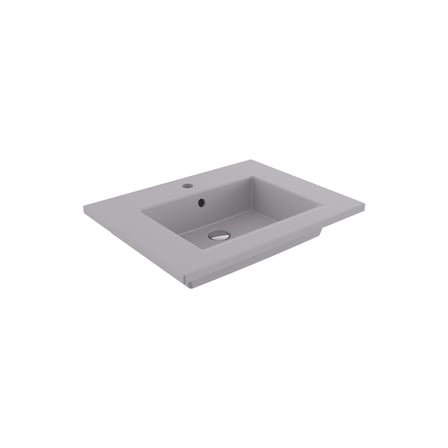 BOCCHI MİLANO ETEJERLİ LAVABO 60 CM (MAT GRİ)