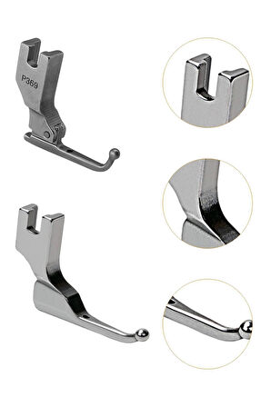 Boncuklu, Taşlı ve Pullu Kumaşlara Uygun Sanayi Tipi Gelinlikçi Düz Dikiş Ayağı 2’li Set